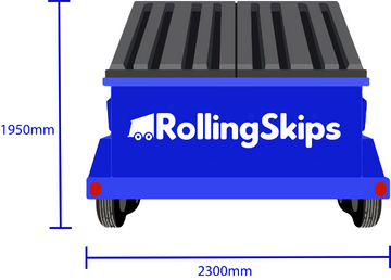 rolling skips bin